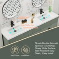 thumbnail image 5 of Eclife 72" Freestanding Double Sink Bathroom Vanity Set with Resin Top, Hand-Painted, EPA Certificate, 5 of 8