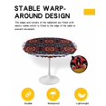 thumbnail image 2 of Round Tablecloth with Elastic Red Purple Ethnic Floral Pattern Baroque Style Waterproof Stain-proof Table Cover Wipeable Fitted Table Cloths for 55"-60" Round Tables Dining Kitchen, 2 of 6