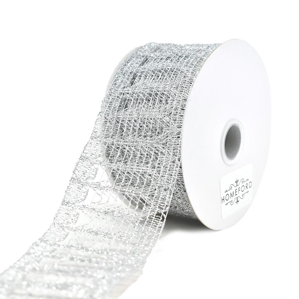 Metallic Glitter Lace Ribbon, 11/2Inch, 3Yard