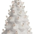thumbnail image 3 of Milltown Merchants White Ceramic Christmas Tree - 11.5" Medium, White Lights, 3 of 7