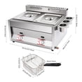 thumbnail image 2 of Vintoro 6L Commercial Deep Fryer with Filter Baskets, Stainless Steel Dual Tank Kitchen Deep Fryer, 2 of 19