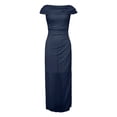 thumbnail image 5 of Dress for Women Cowl Neck Sleeveless Ruched Waist Chiffon Floor Length Maxi Gown Elegant Formal Wedding Guest Evening Dress, 5 of 6