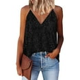 thumbnail image 2 of Sequin V Neck Tank Top for Women Elegant Sparkling Evening Attire and Party Wear, 2 of 7