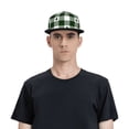 thumbnail image 3 of Goofa Green White Lumberjack Plaid Printed Men's Baseball Cap,Straight Brim Hat,Golf Dad Hat,Versatile Style,Sun Protection Cap,Travel Hat, 3 of 9