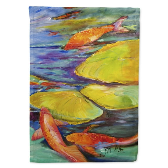 Carolines Treasures JMK1169CHF Koi Flag Canvas House Size  Large multicolor