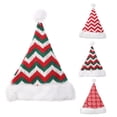 thumbnail image 3 of Gorro de punto, 3 piezas/juego, patrón de rayas, gorro de punto navideño, adornos navideños elaborados por expertos, 3 of 12