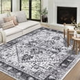thumbnail image 7 of Haperlare Oriental Vintage Rugs Washable Ultra-Thin Area Rugs for Bathroom Indoor Floor Grey Rugs 6'x9' Carpet, 7 of 7