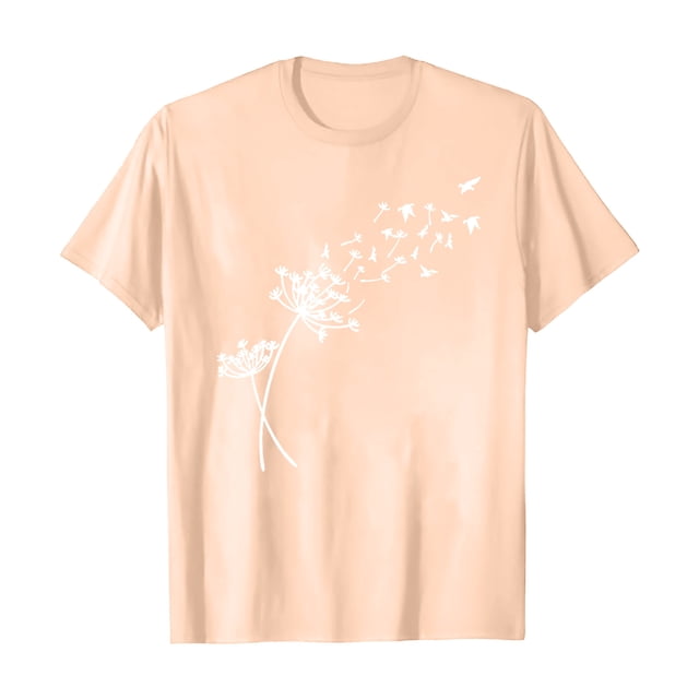 Nouveaux et Tendances T-Shirts Graphiques Uooqdmx pour Femmes, Hauts Floraux pour Femmes, Mode Plage pour Femmes, Mignons Col Rond Tournesol Graphique Décontracté Imprimé, Hauts de Printemps pour Femmes 2025, Beige TG