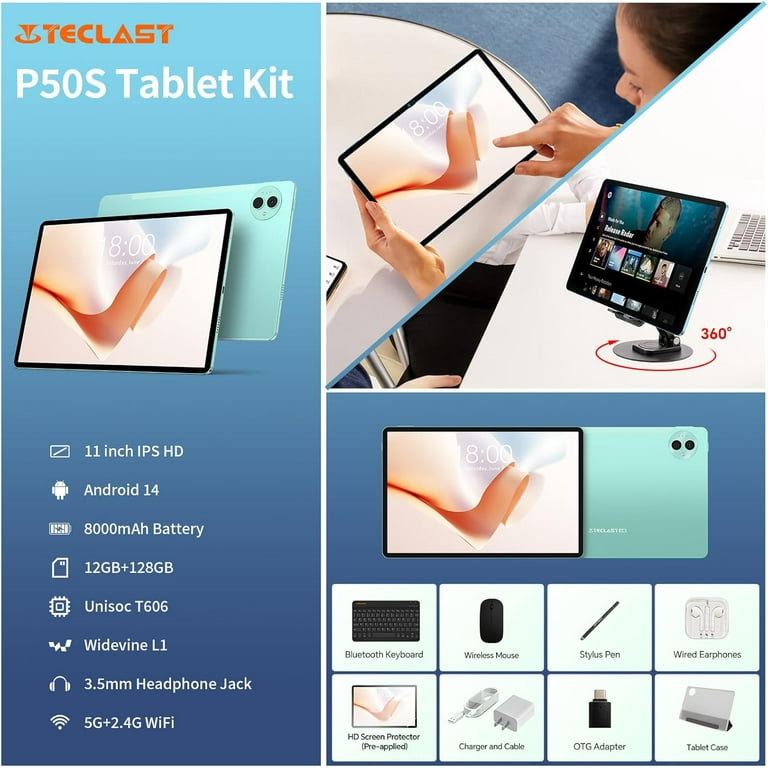Amazon.co.jp: Android 14 タブレット 11インチ、TECLAST P50S