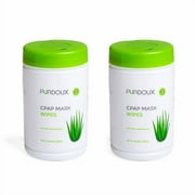 PURDOUX CPAP Mask Wipes, Aloe Vera, Unscented - Two Canister