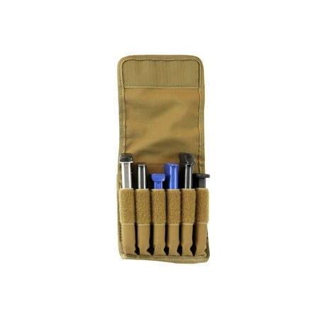 Tuff Products 6-Inline Belt/MOLLE Magazine Pouch Single Stack Pistol Nylon Coyote Brown