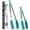 2pack:Turquoise, variant on Premium Stainless Steel Locking Kitchen Tongs with Silicon Tips, Set of 2-9" and 12", Turquoise