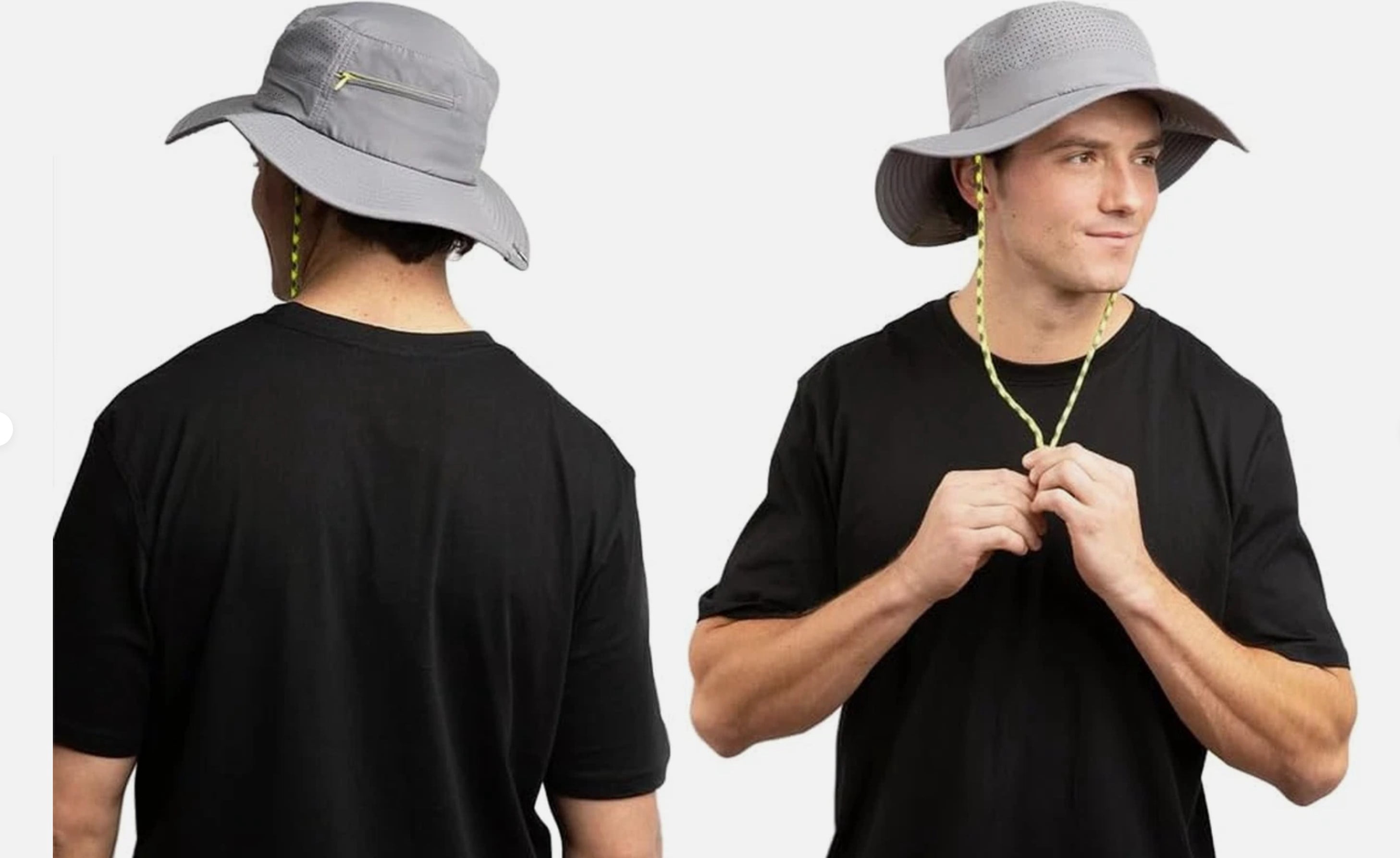 Mission Cooling Anywhere Boonie Hat UPF 50 Wide Brim Unisex Gray