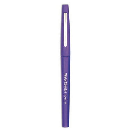Point Guard Flair Felt Tip Porous Point Pen, Stick, Medium 0.7 Mm, Purple Ink, Purple Barrel, Dozen | Bundle of 10 Dozen