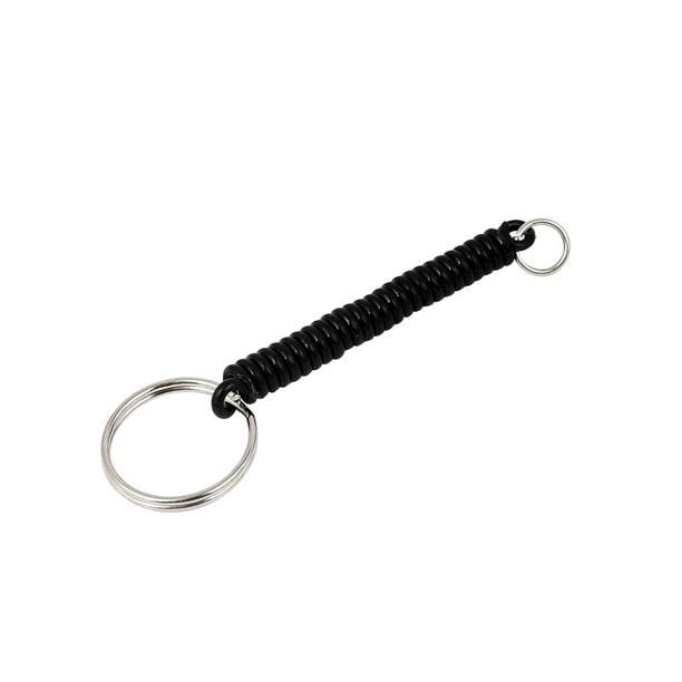 Split Ring 9cm Length Stretchy Spring Coil Keychain Keyring Key Holder