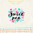 thumbnail image 4 of Inktastic Sweet Pea Hearts Girls Baby Dress, 4 of 5