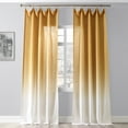 thumbnail image 4 of Ombre Gold Faux Linen Sheer Curtain (1 Panel), Ombre Gold, 50W X 108L, 4 of 10