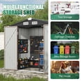 thumbnail image 3 of Clouddwell 6 ft. x 4 ft. Outdoor Storage Shed, Metal Garden Shed with Lockable Doors & Sloped Roof for Backyard, Patio, Poolside, 3 of 9