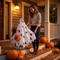 thumbnail image 2 of AuroraX Halloween 23" Porch Goose Clothes Sets 17 inch , Funny Pumpkin Ghost Kit 19 inch Porch Goose Outfits Autumn Halloween Decorations Outdoor Front Porch Goose Accessories, 2 of 6