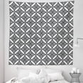 thumbnail image 1 of Celtic Tapestry, Intricate Celtic Style Pattern as Braided Grid Latticework on White Background, Fabric Wall Hanging Decor for Bedroom Living Room Dorm, 5 Sizes, Black and White, by Ambesonne, 1 of 1