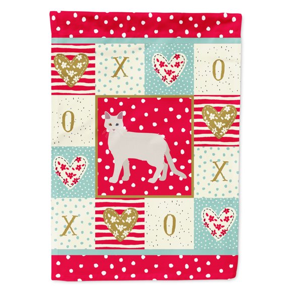 Carolines Treasures CK5552CHF Aphrodite Giant 1 Cat Love Flag Canvas House Size Large multicolor