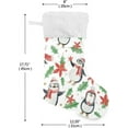 thumbnail image 2 of Christmas Penguins Large Christmas Stockings, Hanging Xmas Stockings Candy Fireplace Stocking Hanging Tag with Crystal Velvet for Family Holiday Christmas Party Decorations,17.7", 2 of 7
