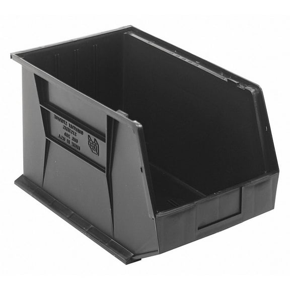 Quantum Storage Systems Hang and Stack Bin,Black,PP,10 in QUS260BK QUS260BK ZO-G3855372
