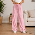thumbnail image 5 of Bosfbaoi Sweatpants for Women Striped Wide Leg Drawstring Elastic Waist Loose Casual Trousers with Pockets, 5 of 8