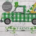 thumbnail image 7 of St.Patricks Day Shower Curtain, Green Buffalo Check Plaid Rustic Truck on Farmhouse Wooden Bathroom Curtain,Polyester Fabric Lucky Clover Leaves with Gold Coins Shamrock Bathroom Decor 72X72 IN, 7 of 7