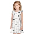 thumbnail image 1 of Vsdgher Mignon Requin pour Filles Chemises de Nuit Manches Courtes à Volants Robe de Nuit Pyjama pour Fête Pyjama-Moyen, 1 of 6