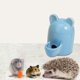 thumbnail image 3 of Dispensador de agua de cerámica para animales pequeños, dispensador automático de agua para conejillos de indias, bebedero silencioso de cerámica, 3 of 5