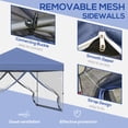 thumbnail image 6 of Outsunny 10' x 10' Pop Up Canopy Tent, Tents for Parties with Netting and Wheeled Carry Bag, Height Adjustable Instant Sun Shelter, for Outdoor, Garden, Patio, Blue, 6 of 9