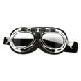 thumbnail image 2 of Steampunk Padded Motorcycle Goggles Adjustable Strap Costume Black, Clear, 2 of 4