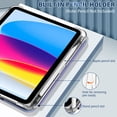 thumbnail image 3 of 4UBonLife Hard Tablet Case for iPad (A16) 11th Gen 11 inch 2025 & iPad 10th Gen 10.9 inch 2022 with Pencil Holder, Lavender Gray, 3 of 9