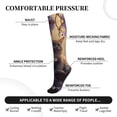 thumbnail image 5 of Compression Socks for Women and Men - Purple Flower Lazy Cat Compression Socks Circulation for Workout, 5 of 8