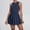 Dark Blue, variant on Womens Tennis Dress with Shorts Zipper Slim Fit Athletic Dresses Skirt with Bulit-in Short