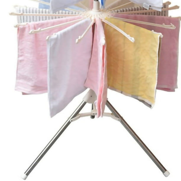 Tendedero de ropa Jadeshay Tendedero de lavandería 360 Plegable Acero inoxidable