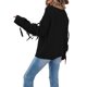 thumbnail image 3 of TRKIYQC Suéter de talla grande para mujer, suéter de punto con flecos de cuello redondo de manga larga de color sólido informal TRKIYQC moda, 3 of 5