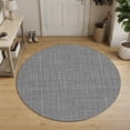thumbnail image 3 of Round Area Rugs 4Ft, Rustic Gray Non-Slip Washable Circle Rugs Carpet, Farmhouse Solid Color Indoor Outdoor Rug Floor Mats Throw Runner for Bedroom Living Room Bathroom, 3 of 8