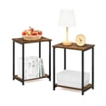 thumbnail image 1 of Mesa auxiliar Furinno Simplistic con estructura metálica, paquete de 2 unidades, pino ámbar, 1 of 6