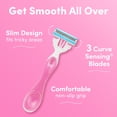 thumbnail image 4 of Schick Hydro Silk All-Over Smooth 3-Blade Disposable, 3ct for Women, 4 of 13