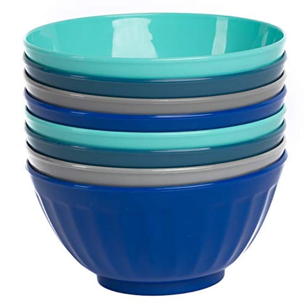 Klickpick Home 6 Inch Plastic Bowls Set of 828 ounce Large Plastic