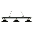 thumbnail image 2 of 3 Light Island/Billiard In Billiard Style 14.25 Inches Wide By 14.75 Inches High-Matte Black Finish-Brushed Nickel Shade Color Z-Lite 200-3Mb-Rbn, 2 of 2