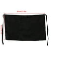 thumbnail image 5 of NIKOU Solid 7 Colors kitchen Short Apron Half, Half-Length Polyerter Short Apron Unisex Aprons with Pockets For Waitress(Black), 5 of 5