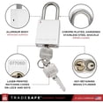 thumbnail image 3 of TRADESAFE Lockout Tagout Locks, Aluminum Padlocks Keyed Different, Silver Loto Locks 10 pcs, 2 Keys Each, 3 of 9