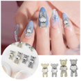 thumbnail image 4 of 30 Pcs Nail Art Rhinestones,Shiny Alloy Bear 3D With Heart Crystal Nail Decoration,DIY Nail Art Decoration Accessories - -, 4 of 4
