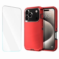 2-in-1 Entronix Bundle designed for iPhone 17 Pro, Heavy Duty Case and Tempered Glass
