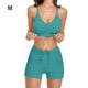 thumbnail image 5 of Naiovety Traje de baño de mujer con cordón atado inalámbrico acolchado baño natación deportes conjunto traje de baño sin mangas ropa de Traje de baño Verde M, 5 of 6