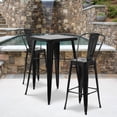 thumbnail image 2 of Bowery Hill Ensemble de Table de Bar en Métal 3 Pcs, Rouge, 2 of 8