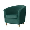 thumbnail image 4 of Elastic Velvet Club Bath Tub Armchair Covers Stretch Soft Single Sofa Chair Slipcover Bar Counter With Seat Cover, 4 of 7
